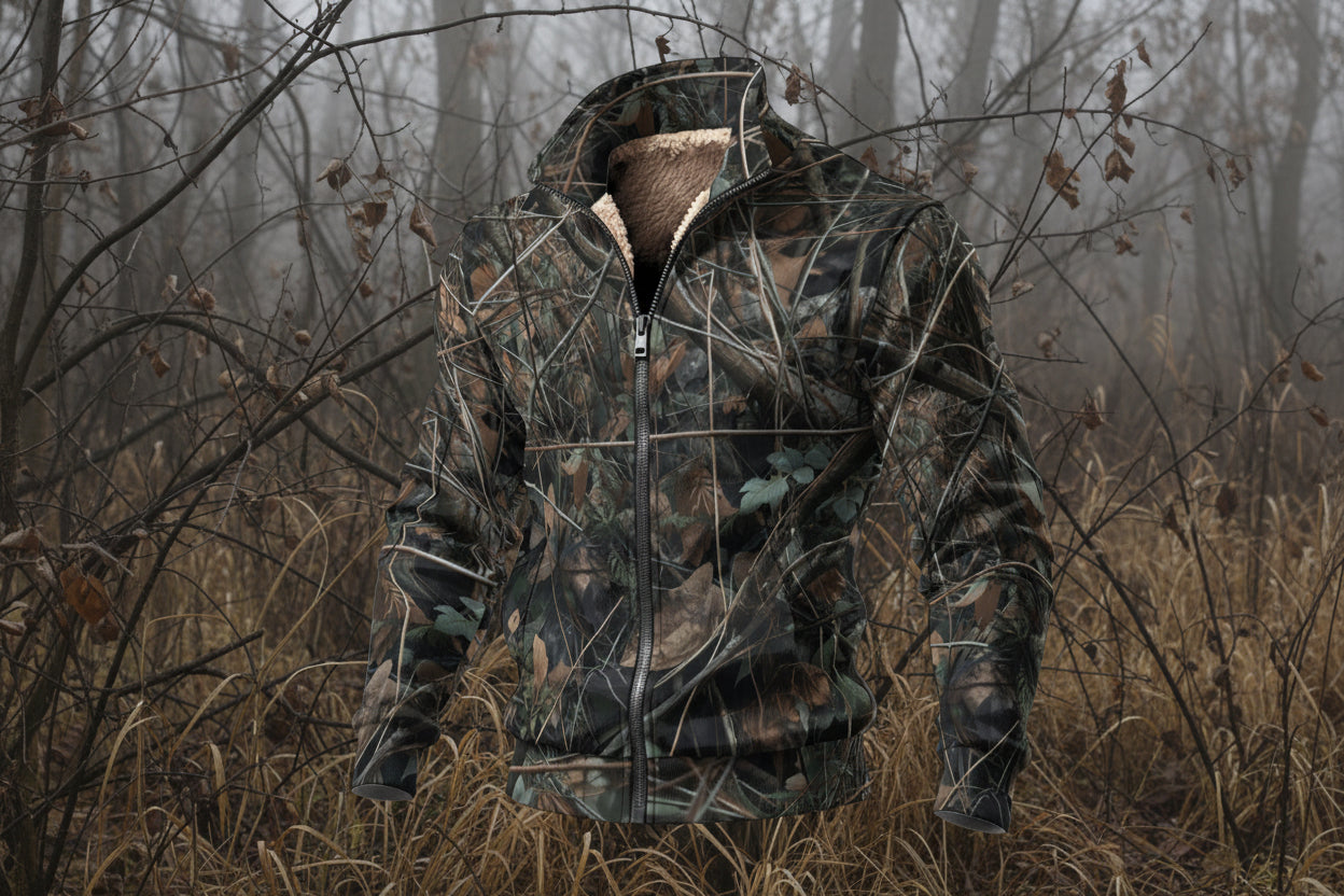 Thicket - Thick Knit Fleece Camouflage Field Jacket